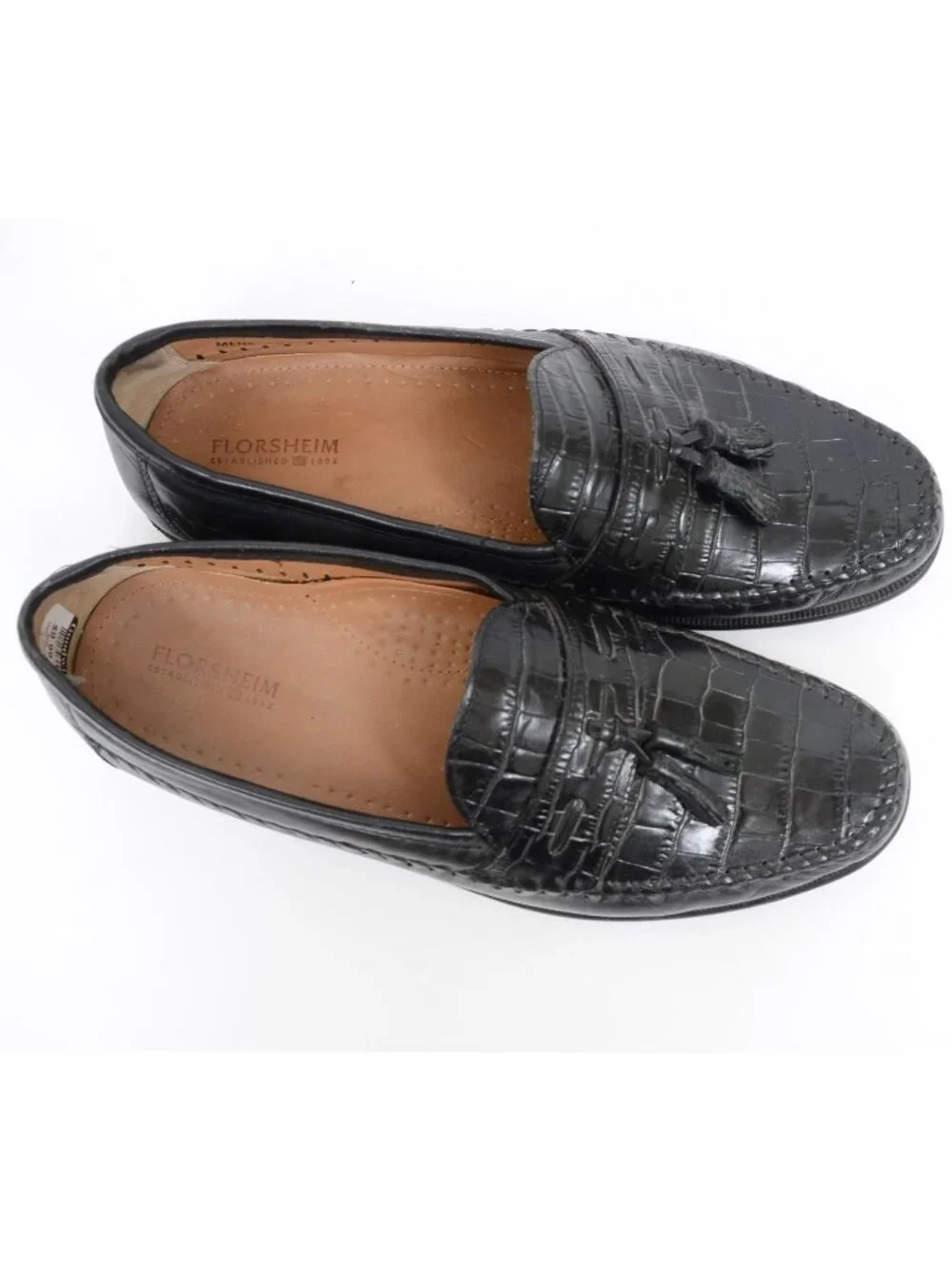 Florsheim‎ Pisa Moc Toe Black Leather Loafer Men's 9D Preppy Old Money Academia